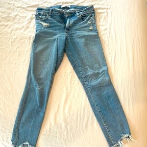 Abercrombie skinny lightly distressed jeans